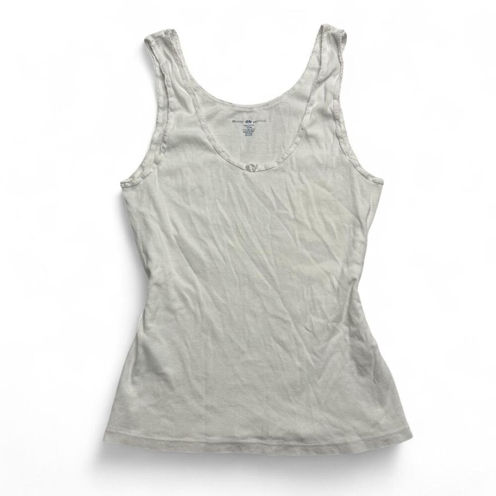 Brandy Melville white cotton tank top One size basics staple casual
